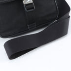 Prada Tessuto Nylon Triangle Logo Leather Shoulder Bag Crossbody Messenger — view 2