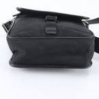 Prada Tessuto Nylon Triangle Logo Leather Shoulder Bag Crossbody Messenger — view 5