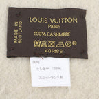 Louis Vuitton Tag Echarpe Reykjavik Cashmere 100% Monogram Fringe Scarf Gray — view 8