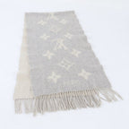 Louis Vuitton Tag Echarpe Reykjavik Cashmere 100% Monogram Scarf Gray — view 5