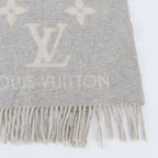 Louis Vuitton Tag Echarpe Reykjavik Cashmere 100% Monogram Scarf Gray — view 4