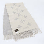 Louis Vuitton Tag Echarpe Reykjavik Cashmere 100% Monogram Scarf Gray — view 6