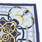 Hermes Tagged Carre Eperon D'or Yellow Gold Spurs Silk 100% Scarf — view 4