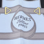 Hermes Tagged Carre Eperon D'or Yellow Gold Spurs Silk 100% Scarf — view 8