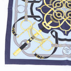 Hermes Tagged Carre Eperon D'or Yellow Gold Spurs Silk 100% Scarf — view 5