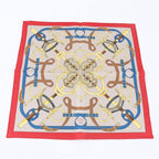 Hermes Tagged Carre Eperon D'or Yellow Gold Spurs Silk 100% Scarf