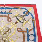 Hermes Tagged Carre Eperon D'or Yellow Gold Spurs Silk 100% Scarf — view 4