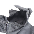 Prada Tessuto Nylon Triangle Logo Leather Shoulder Bag Crossbody Messenger — view 7