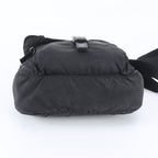 Prada Tessuto Nylon Triangle Logo Leather Shoulder Bag Crossbody Messenger — view 5