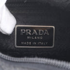 Prada Tessuto Nylon Triangle Logo Leather Shoulder Bag Crossbody Messenger — view 9