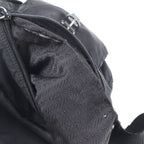 Prada Tessuto Nylon Triangle Logo Leather Shoulder Bag Crossbody Messenger — view 8