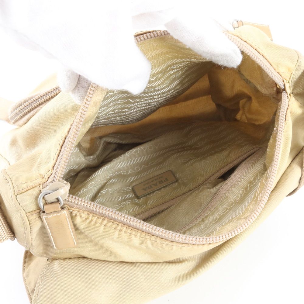 Prada Tessuto Nylon Leather Shoulder Bag Crossbody — view 7