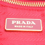 Prada Tessuto Nylon Ribbon Motif Leather Tote Shoulder Hand — view 8