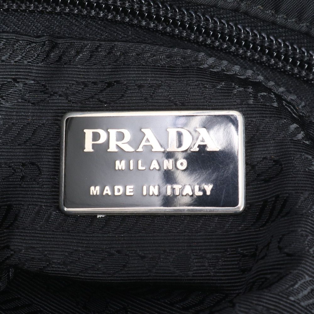 Prada Tessuto Nylon Triangle Logo Tote Shoulder Business — view 9