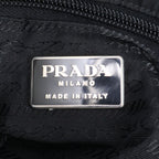 Prada Tessuto Nylon Triangle Logo Tote Shoulder Business — view 9