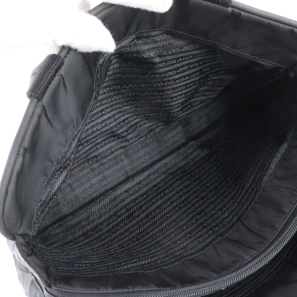 Prada Tessuto Nylon Triangle Logo Tote Shoulder Business — view 7