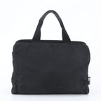 Prada Tessuto Nylon Triangle Logo Tote Shoulder Business — view 3