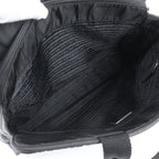 Prada Tessuto Nylon Triangle Logo Tote Shoulder Business — view 8