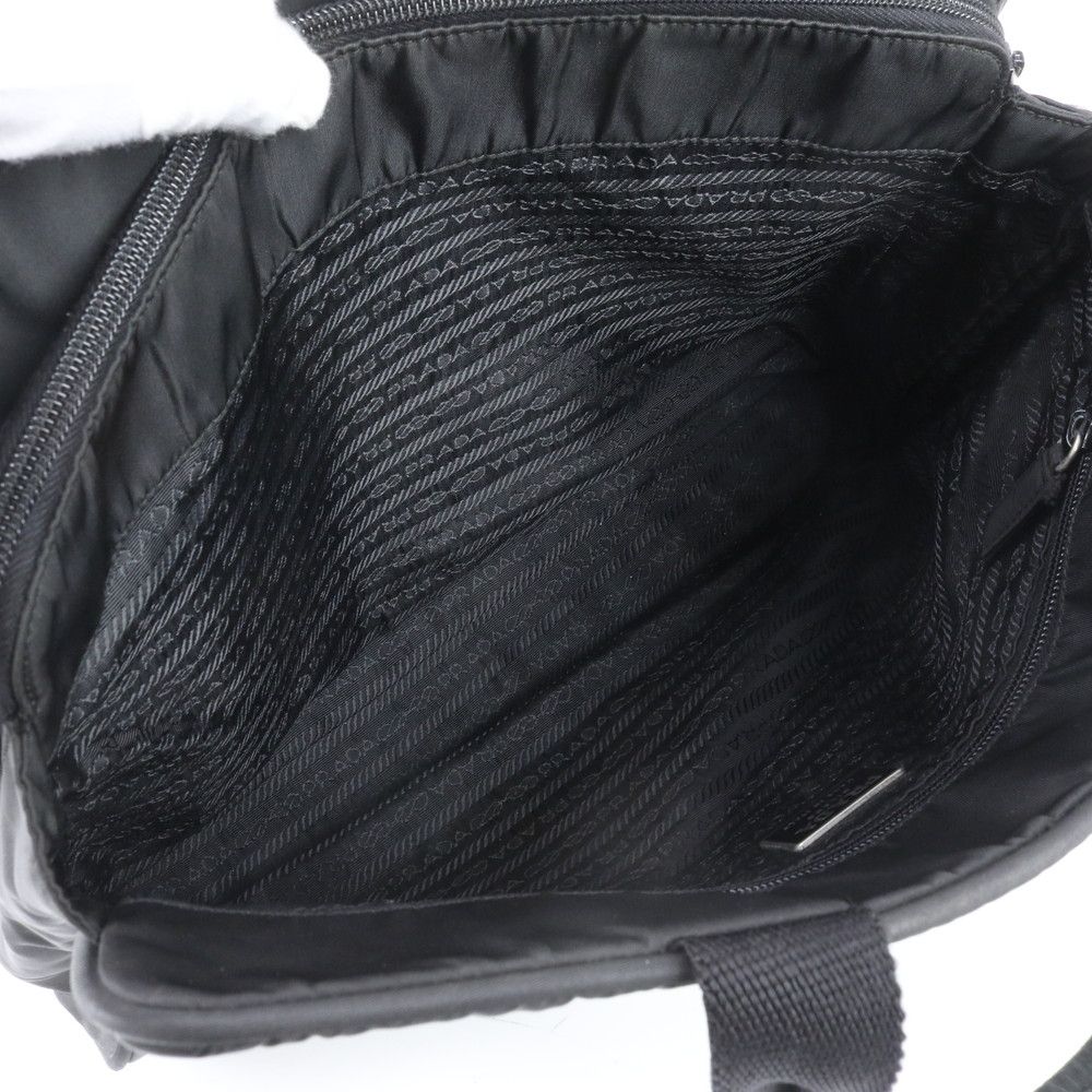 Prada Tessuto Nylon Triangle Logo Tote Shoulder Business — view 8