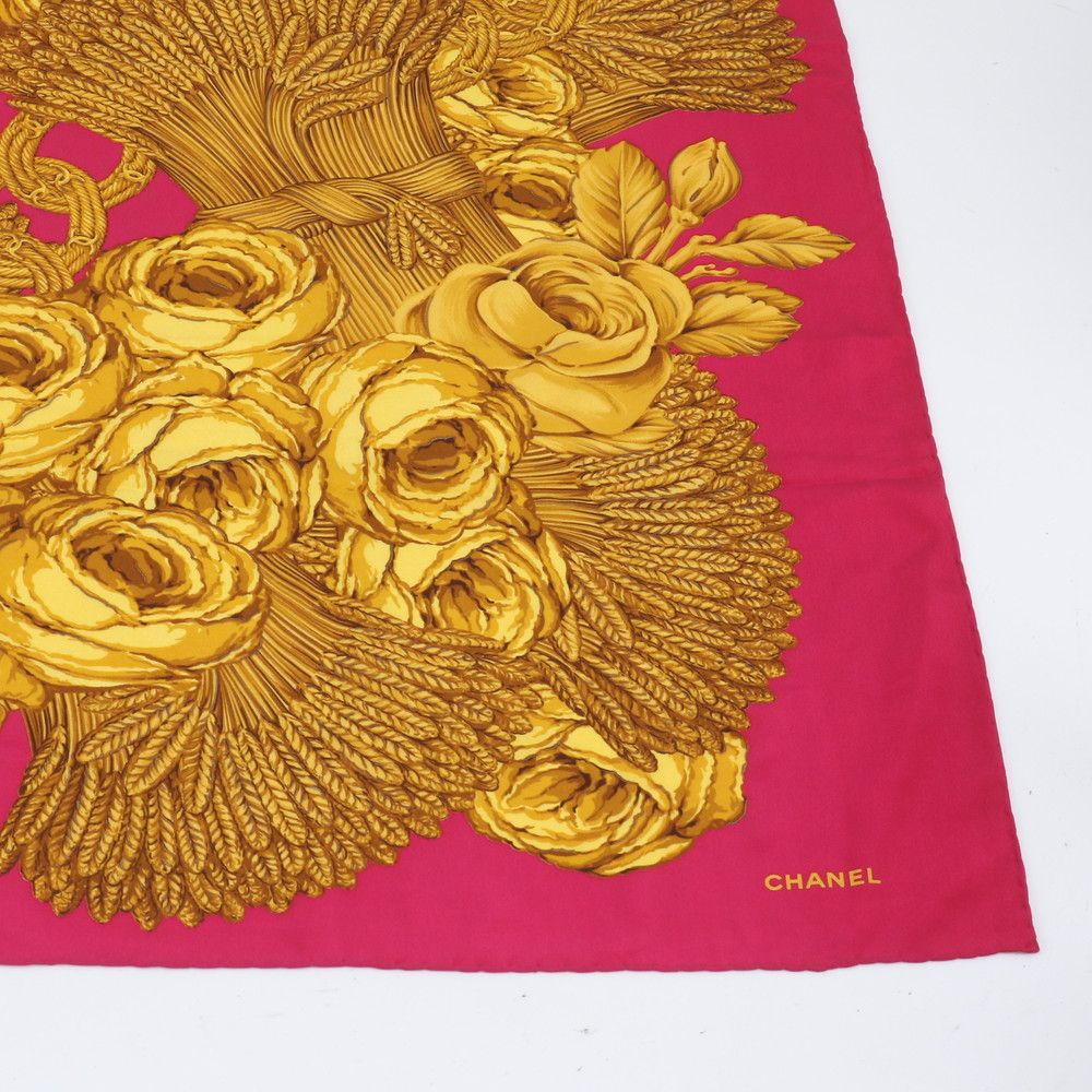 Chanel Camellia Chain Pattern Scarf — view 5