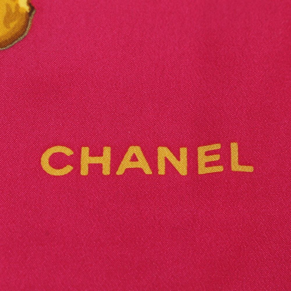 Chanel Camellia Chain Pattern Scarf — view 6