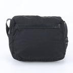 Prada Tessuto Nylon Triangle Logo Leather Shoulder Bag Crossbody — view 3