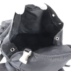 Prada Tessuto Nylon Triangle Logo Backpack Shoulder Bag Black — view 7