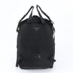 Prada Tessuto Nylon Triangle Logo Backpack Shoulder Bag Black — view 3