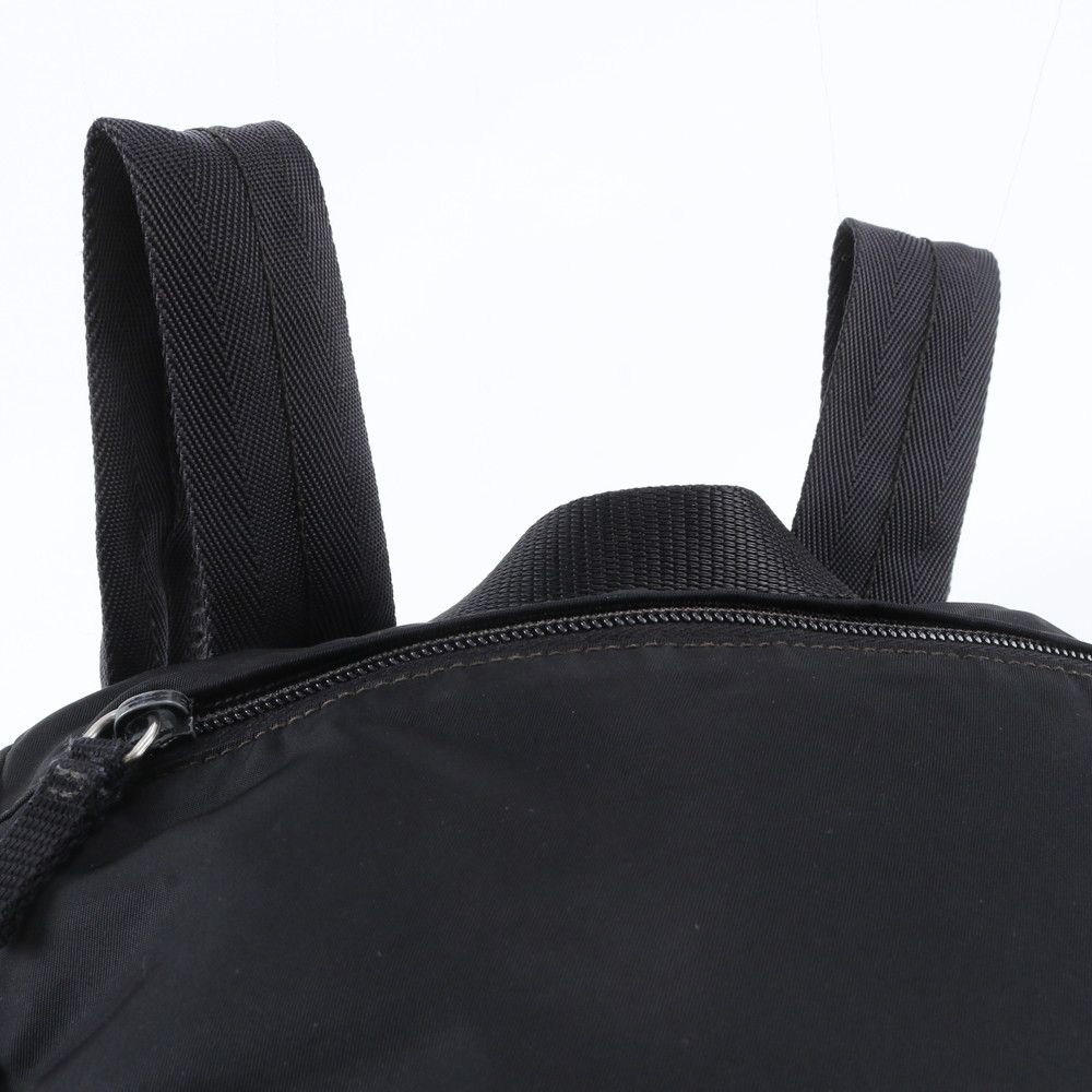Prada Tessuto Nylon Triangle Logo Backpack Shoulder Bag Black — view 2