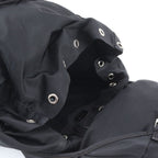 Prada Tessuto Nylon Triangle Logo Backpack Shoulder Bag Black — view 8