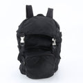 Prada Tessuto Nylon Triangle Logo Backpack Shoulder Bag Black