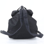 Prada Tessuto Nylon Triangle Logo Leather Backpack Black — view 3