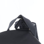 Prada Tessuto Nylon Triangle Logo Leather Backpack Black — view 2