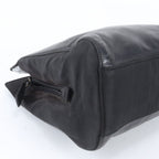 Prada Chain Leather Shoulder Bag Tote Black — view 6