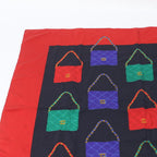 Chanel Quilted Bag Pattern CC Logo Scarf Shawl — view 2