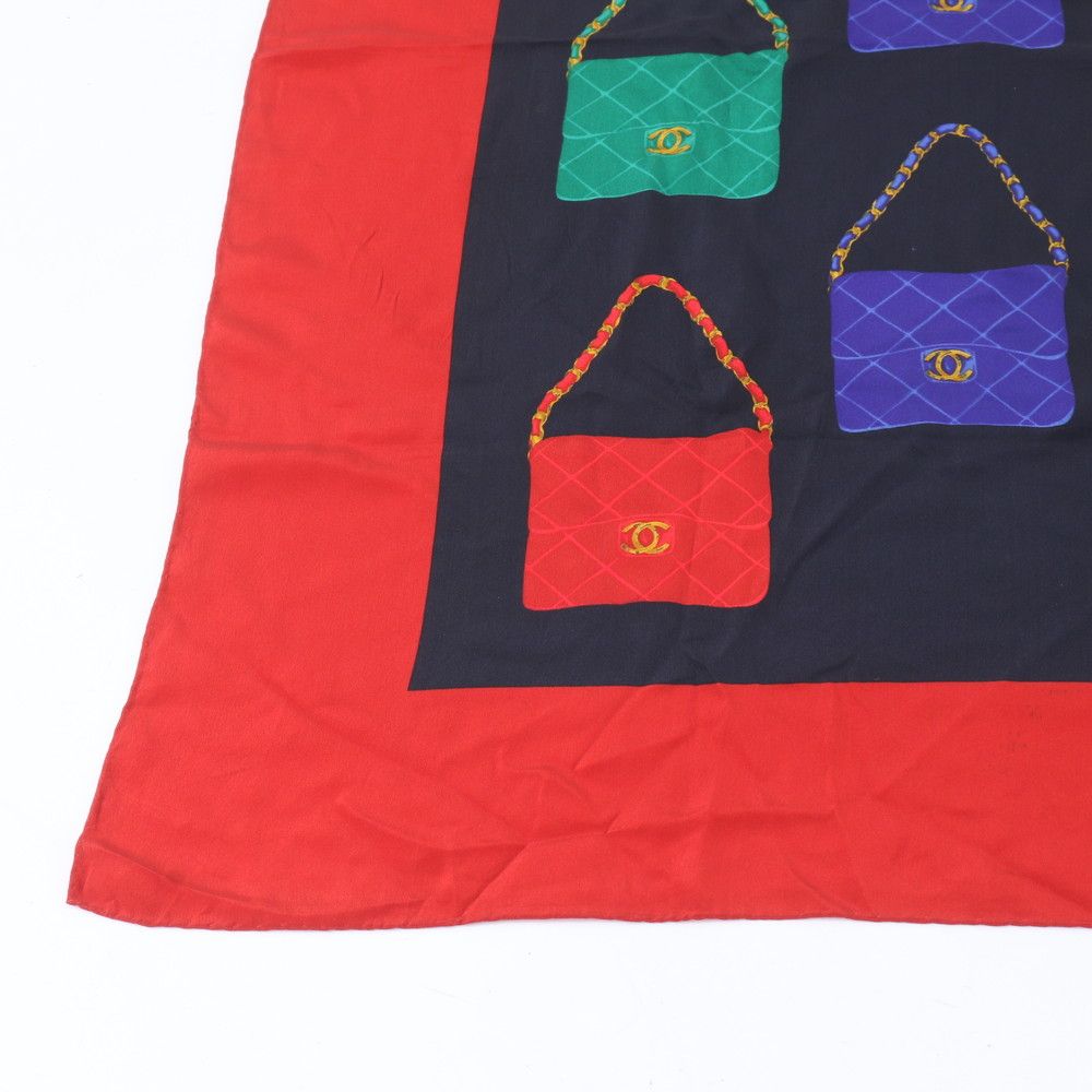 Chanel Quilted Bag Pattern CC Logo Scarf Shawl — view 4