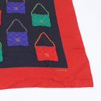 Chanel Quilted Bag Pattern CC Logo Scarf Shawl — view 5