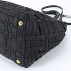 Prada Tessuto Nylon Triangle Logo Braided 2-Way Shoulder Bag Crossbody Tote — view 6