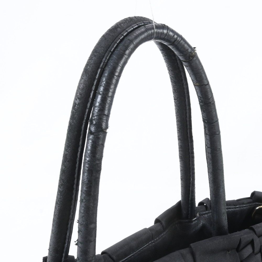 Prada Tessuto Nylon Triangle Logo Braided 2-Way Shoulder Bag Crossbody Tote — view 4