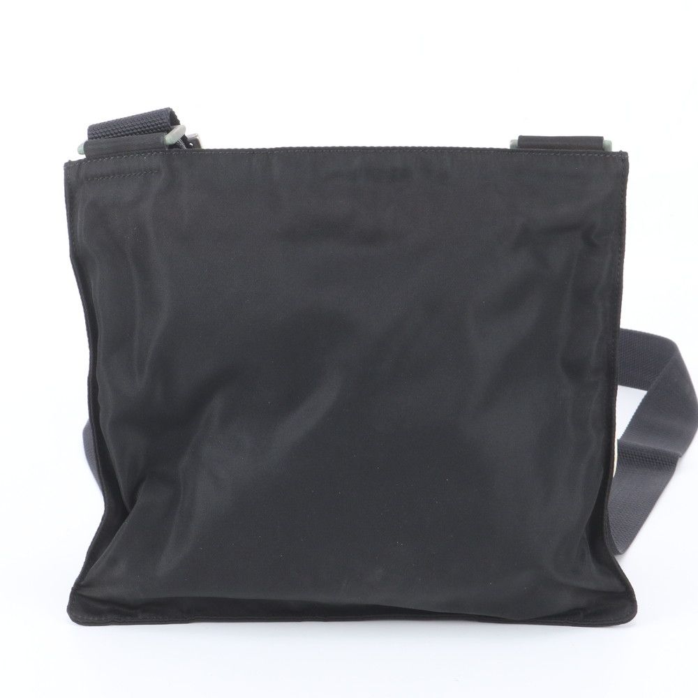 Prada Tessuto Nylon Triangle Logo Shoulder Bag Crossbody Messenger Black — view 3