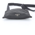 Prada Tessuto Nylon Triangle Logo Shoulder Bag Crossbody Messenger Black — view 6