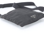 Prada Tessuto Nylon Triangle Logo Shoulder Bag Crossbody Messenger Black — view 5