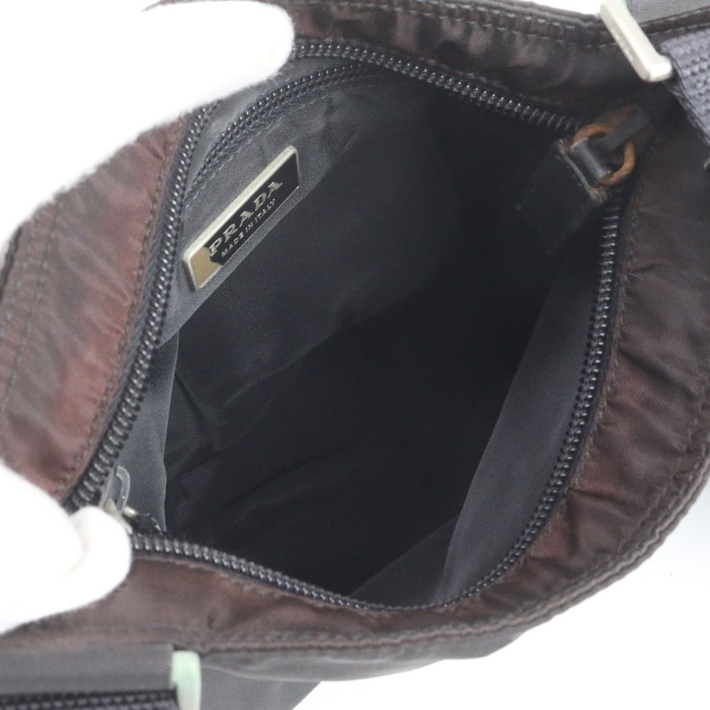 Prada Tessuto Nylon Triangle Logo Shoulder Bag Crossbody Messenger Black — view 7