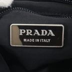 Prada Tessuto Nylon Triangle Logo Shoulder Bag Crossbody Messenger Black — view 9