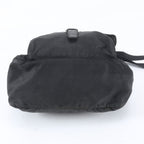 Prada Tessuto Nylon Triangle Logo Leather Shoulder Bag Crossbody Messenger — view 5