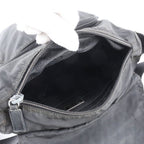 Prada Tessuto Nylon Triangle Logo Leather Shoulder Bag Crossbody Messenger — view 7