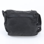 Prada Tessuto Nylon Triangle Logo Leather Shoulder Bag Crossbody Messenger — view 3