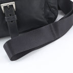Prada Tessuto Nylon Triangle Logo Leather Shoulder Bag Crossbody Messenger — view 2