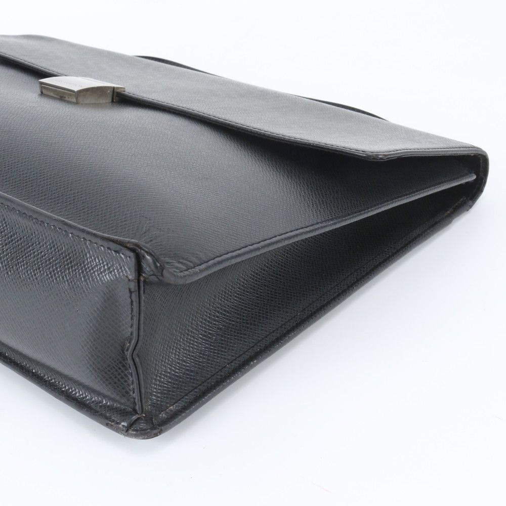 Louis Vuitton Taiga Angara Leather Business Document Briefcase Black — view 4
