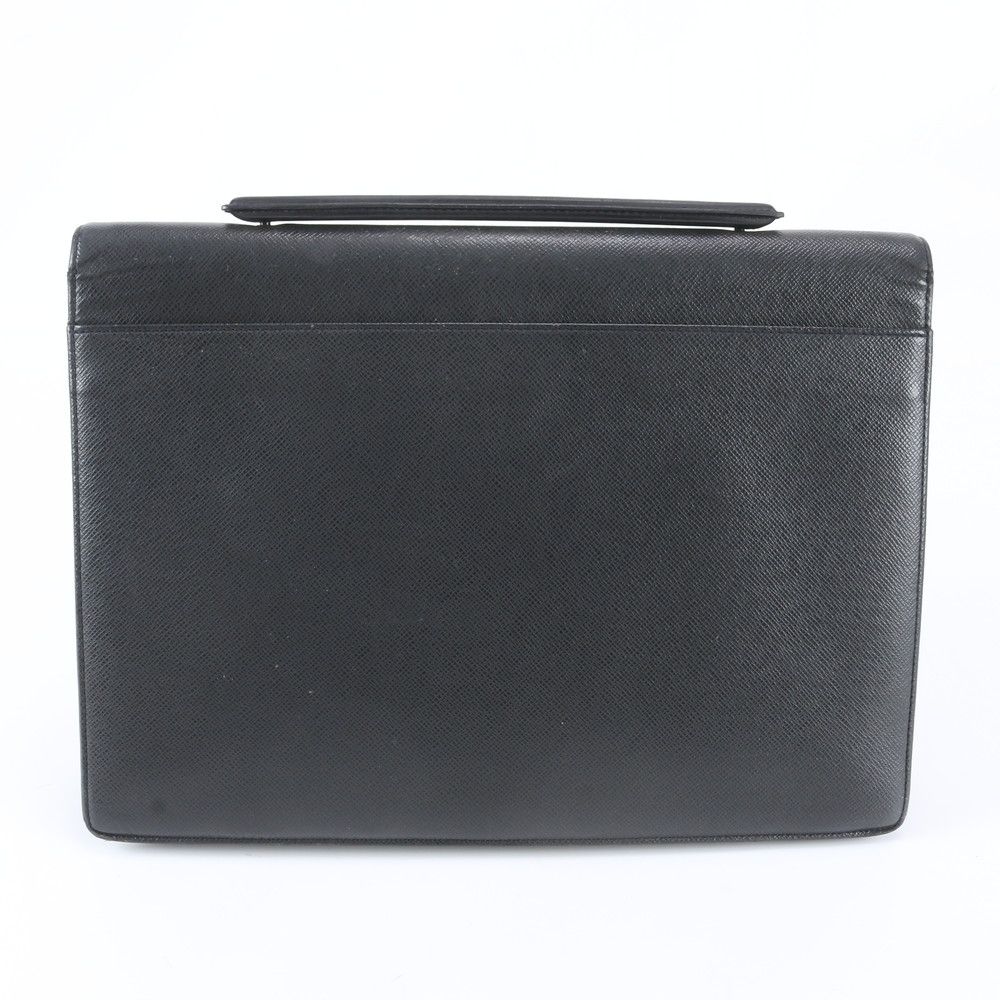 Louis Vuitton Taiga Angara Leather Business Document Briefcase Black — view 3